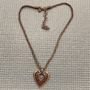 Brighton Basket Weave Heart Necklace